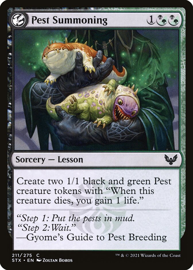 Card Scan of Pest Summoning | STX