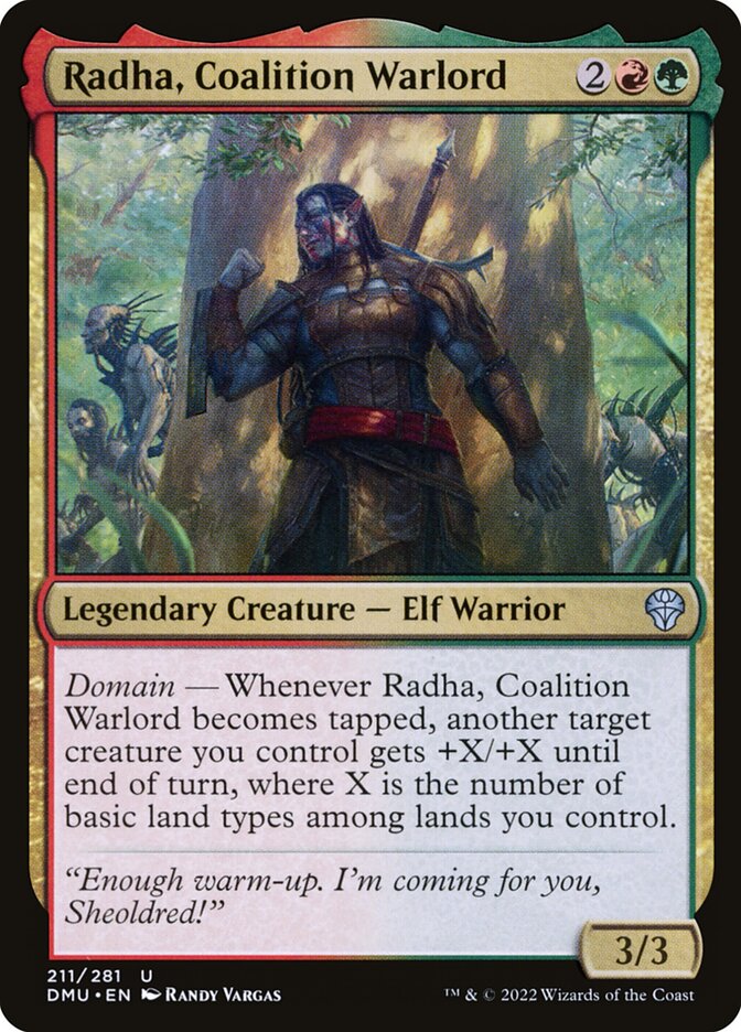 Card Scan of Radha, Coalition Warlord | DMU
