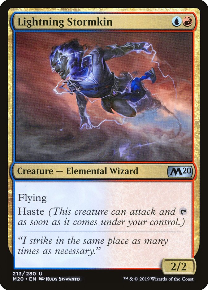 Card Scan of Lightning Stormkin | M20