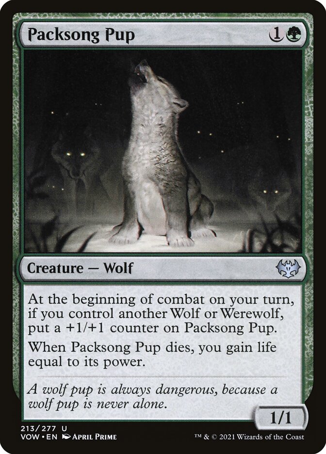 Card Scan of Packsong Pup | VOW