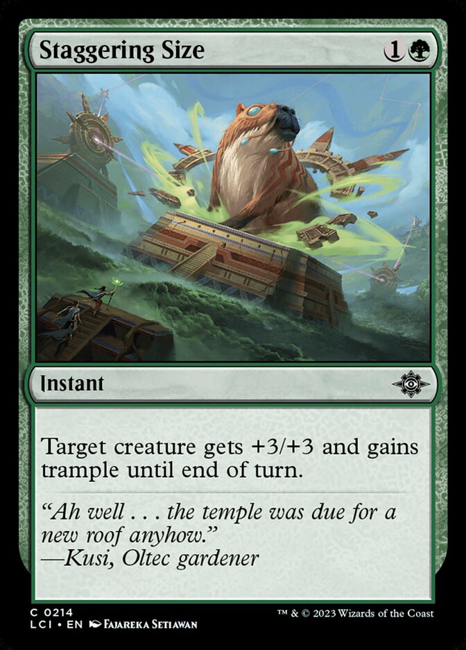 Card Scan of Staggering Size | LCI