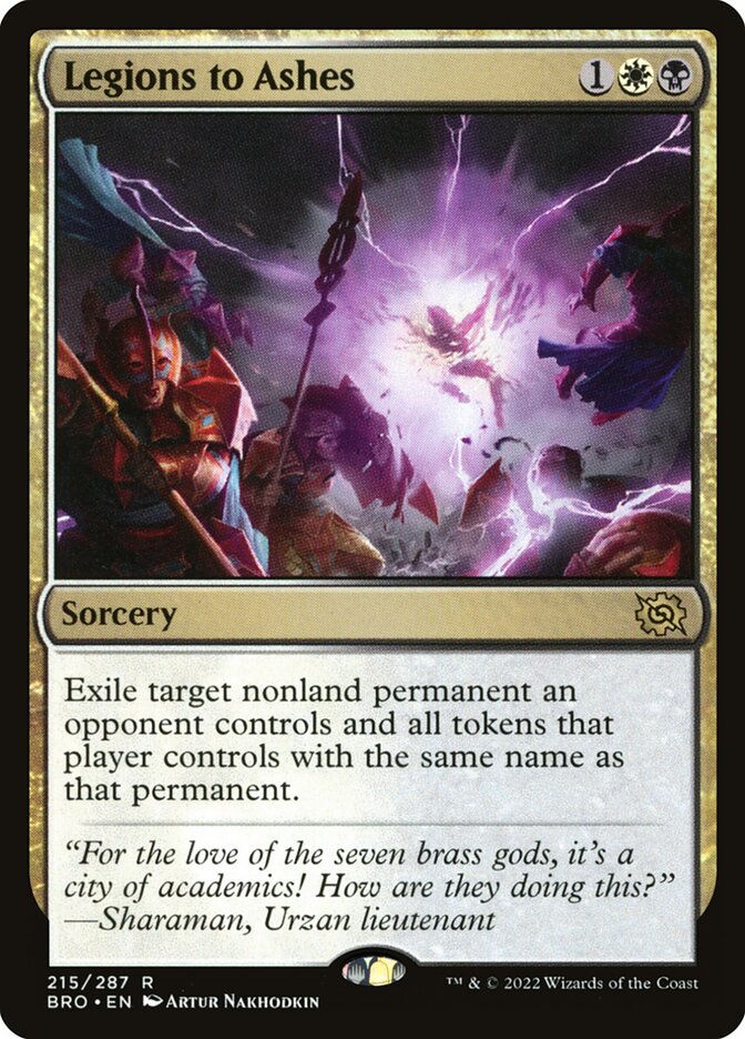 Card Scan of Legions to Ashes | BRO