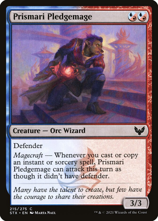 Card Scan of Prismari Pledgemage | STX