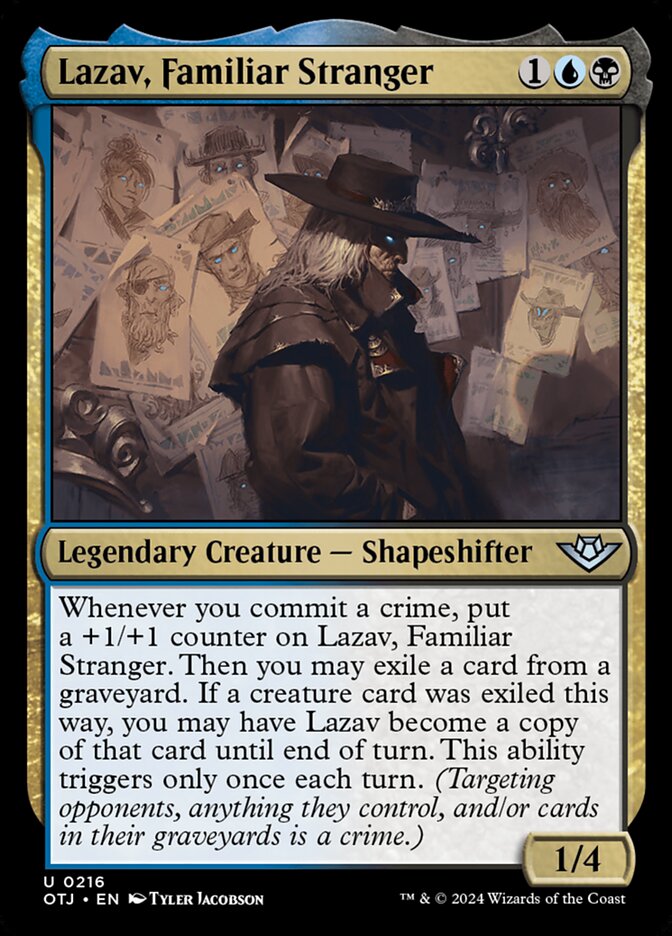 Card Scan of Lazav, Familiar Stranger | OTJ