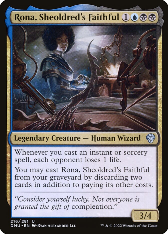 Card Scan of Rona, Sheoldred's Faithful | DMU