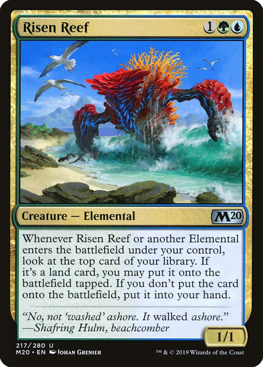 Card Scan of Risen Reef | M20