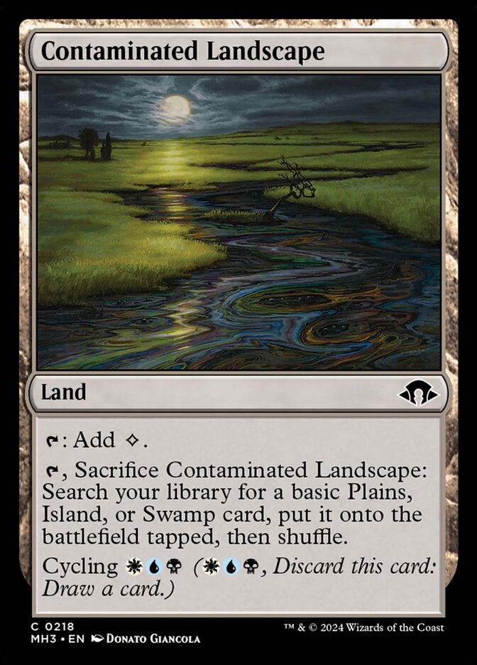 Card Scan of Contaminated Landscape | MH3