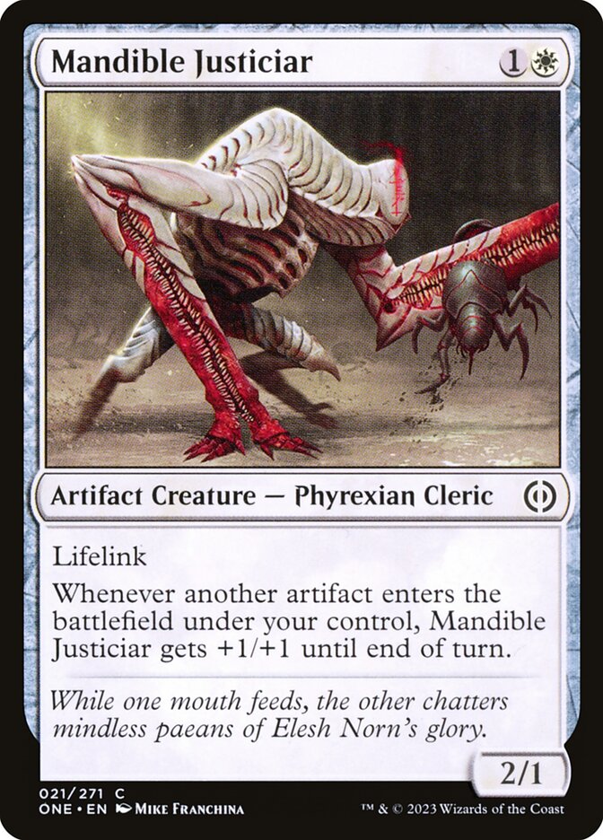 Card Scan of Mandible Justiciar | ONE