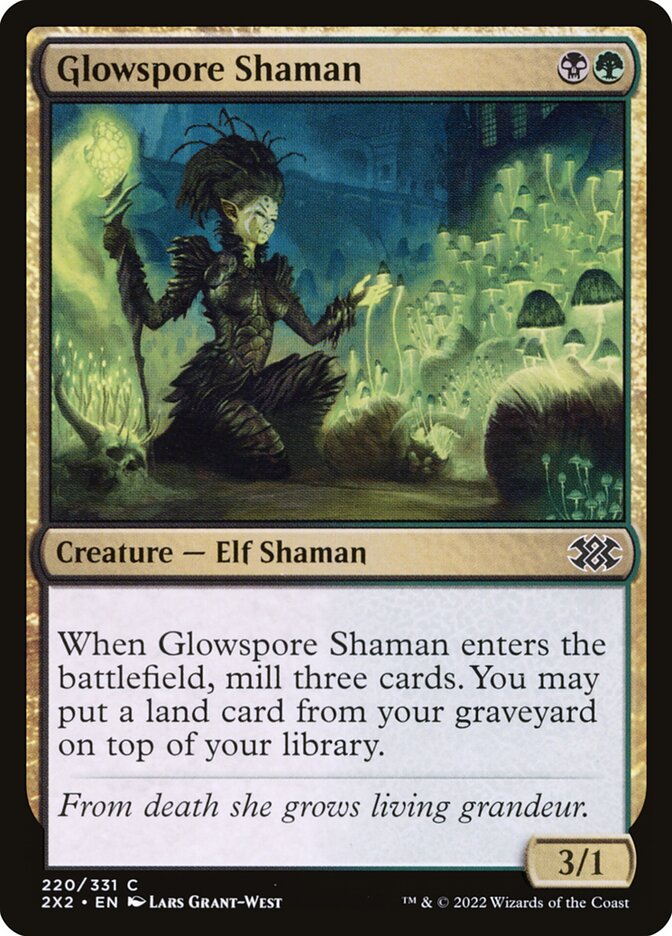 Card Scan of Glowspore Shaman | 2X2