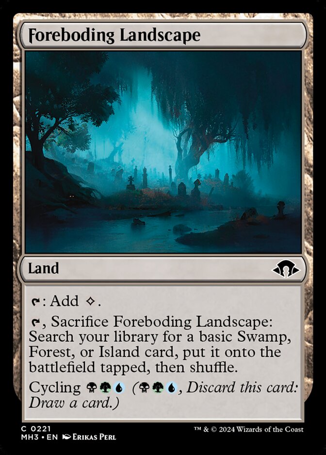 Card Scan of Foreboding Landscape | MH3