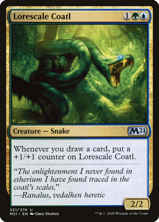 Card Scan of Lorescale Coatl | M21