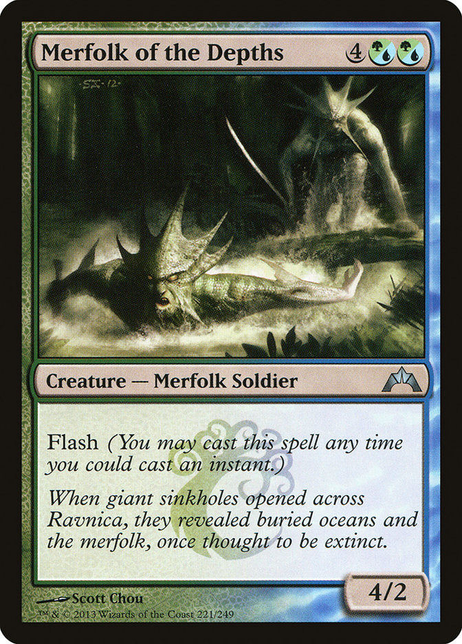 Card Scan of Merfolk of the Depths | GTC