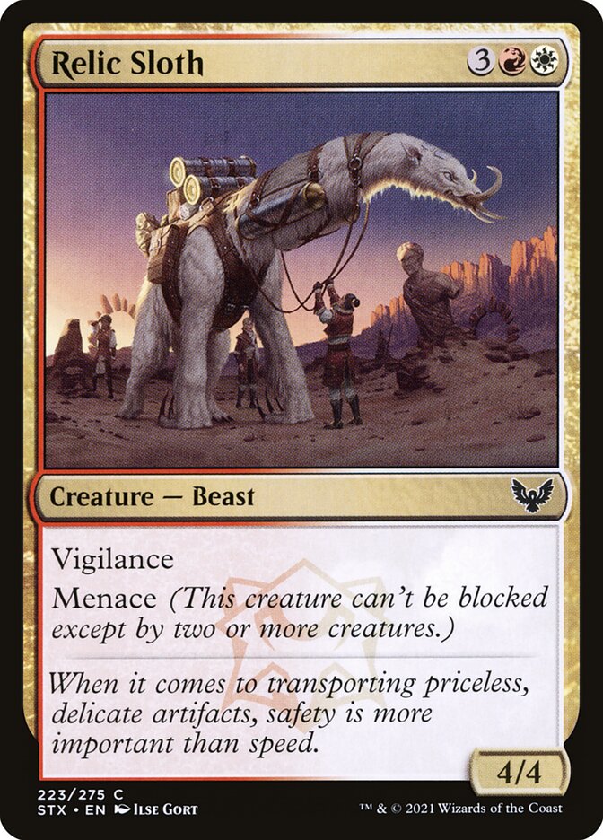 Card Scan of Relic Sloth | STX