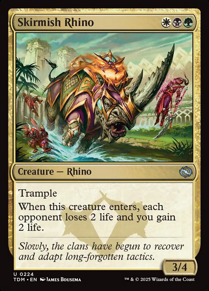 Card Scan of Skirmish Rhino | TDM