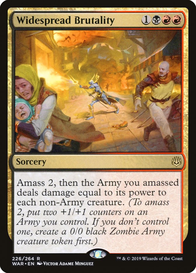 Card Scan of Widespread Brutality | WAR