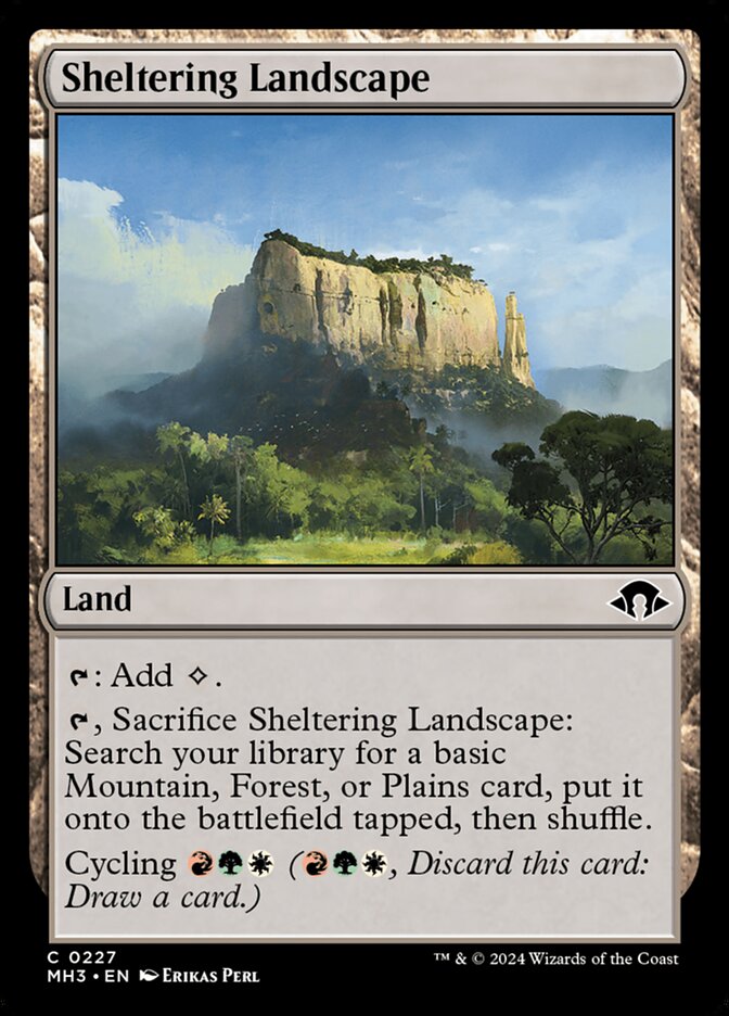 Card Scan of Sheltering Landscape | MH3