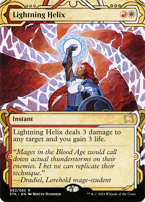 Lightning Helix | STA (Showcase Etched) - Card Scan