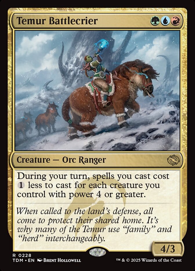 Card Scan of Temur Battlecrier | TDM