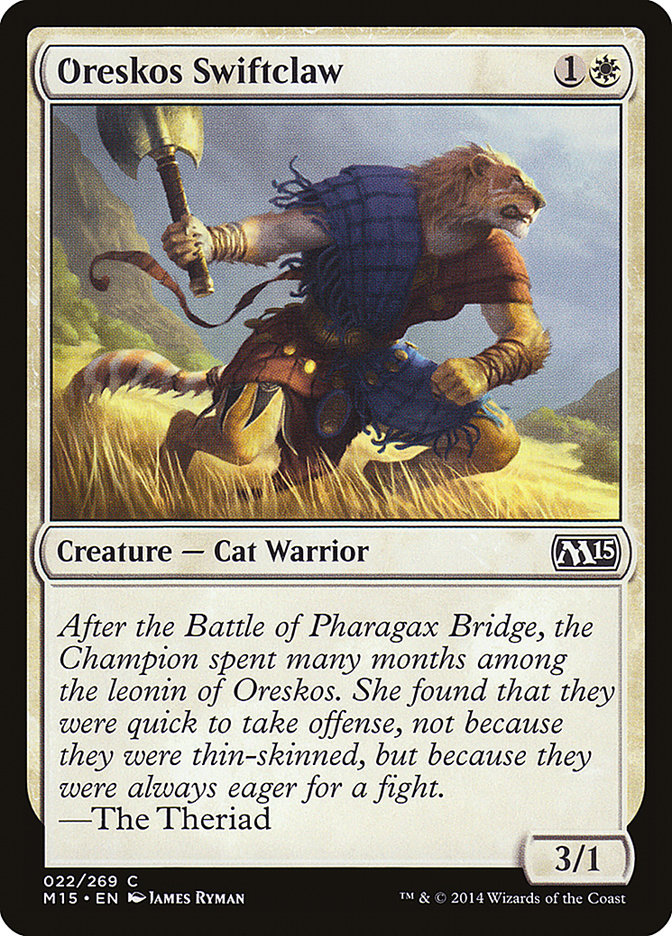 Card Scan of Oreskos Swiftclaw | M15