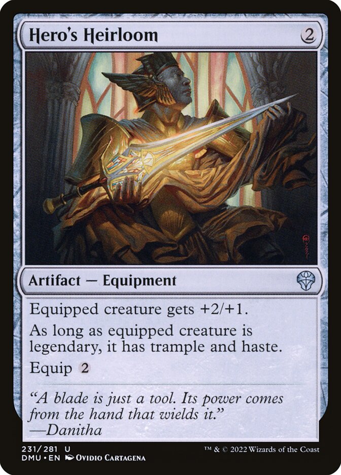 Card Scan of Hero's Heirloom | DMU