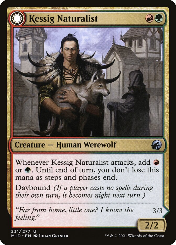 Card Scan of Kessig Naturalist // Lord of the Ulvenwald | MID