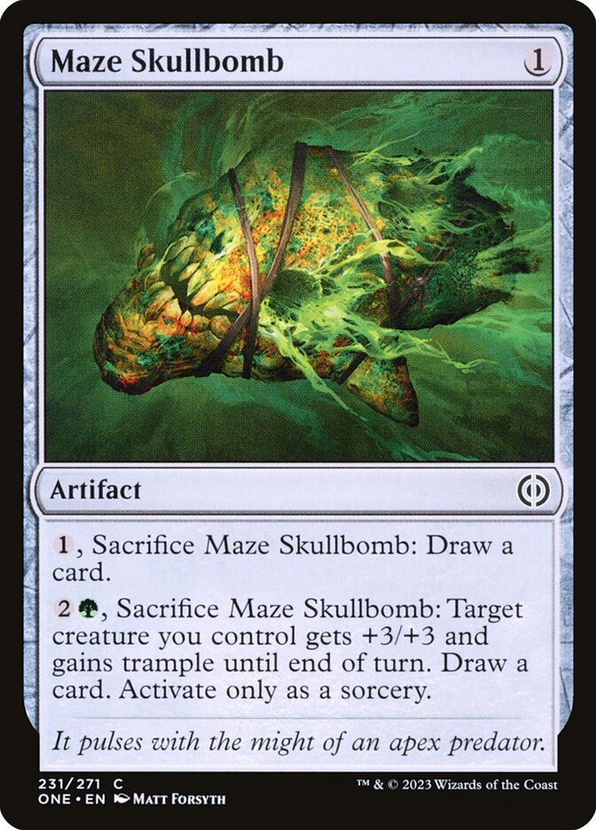 Card Scan of Maze Skullbomb | ONE