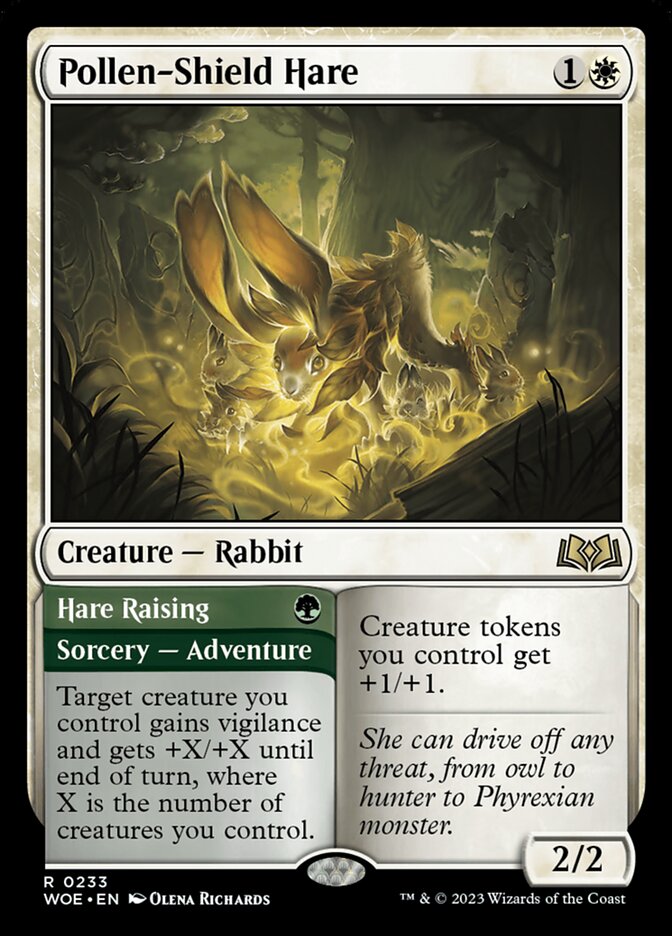 Card Scan of Pollen-Shield Hare // Hare Raising | WOE
