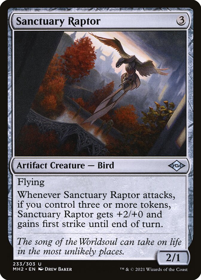 Card Scan of Sanctuary Raptor | MH2