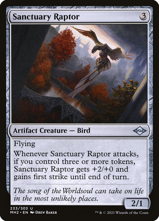 Card Scan of Sanctuary Raptor | MH2