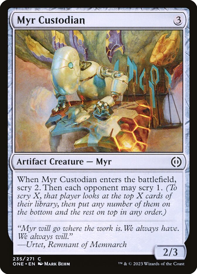 Card Scan of Myr Custodian | ONE