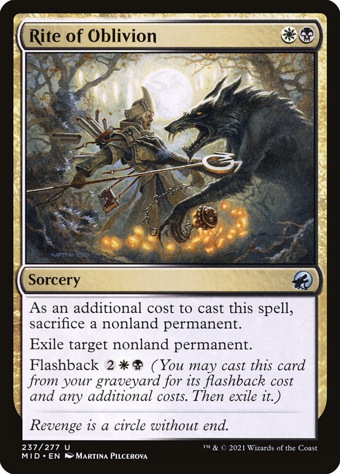 Card Scan of Rite of Oblivion | MID