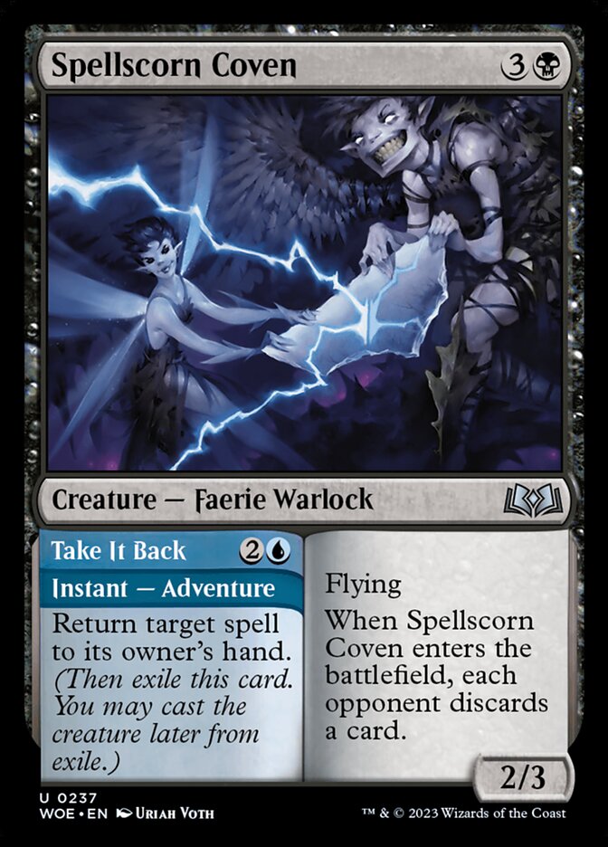 Card Scan of Spellscorn Coven // Take It Back | WOE
