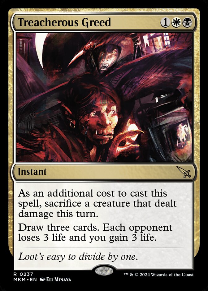Card Scan of Treacherous Greed | MKM