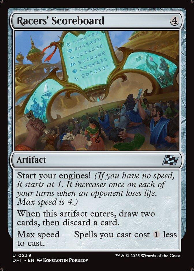 Card Scan of Racers' Scoreboard | DFT