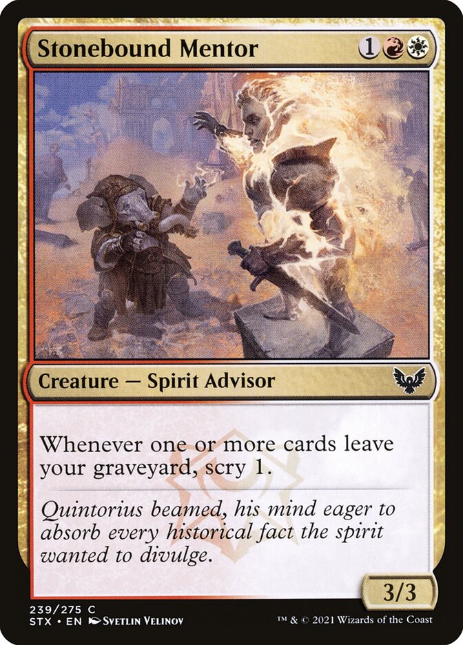 Card Scan of Stonebound Mentor | STX