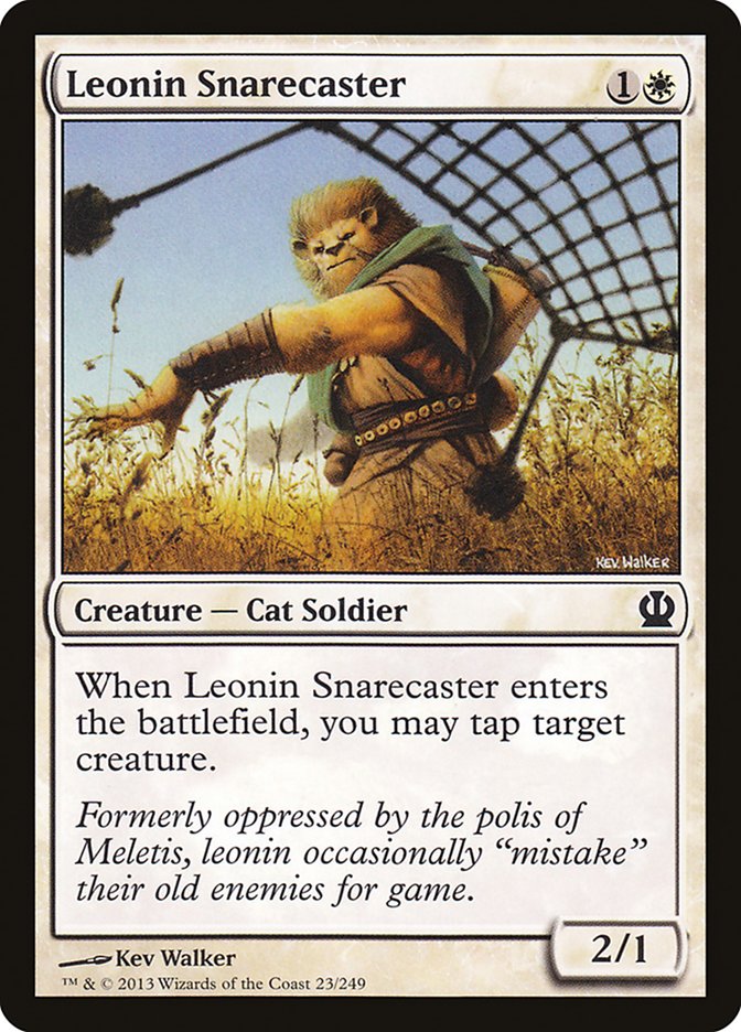 Card Scan of Leonin Snarecaster | THS