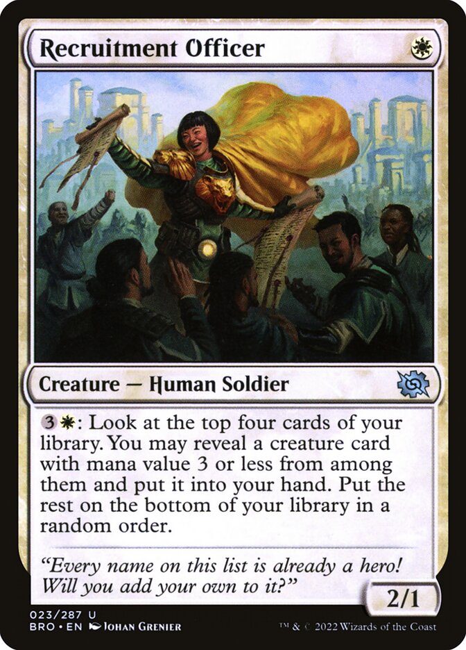 Card Scan of Recruitment Officer | BRO
