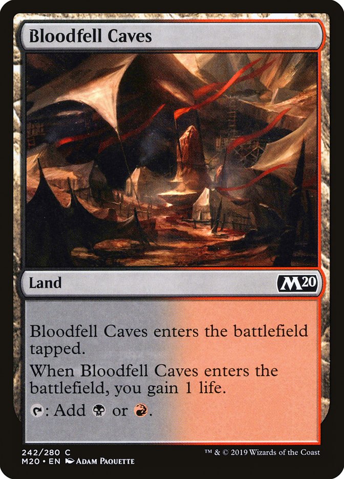 Card Scan of Bloodfell Caves | M20