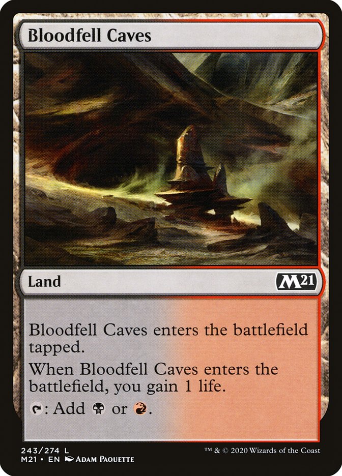 Card Scan of Bloodfell Caves | M21