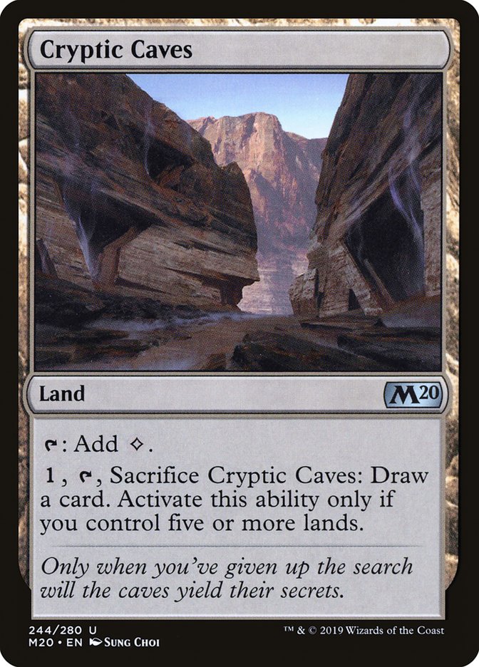 Card Scan of Cryptic Caves | M20