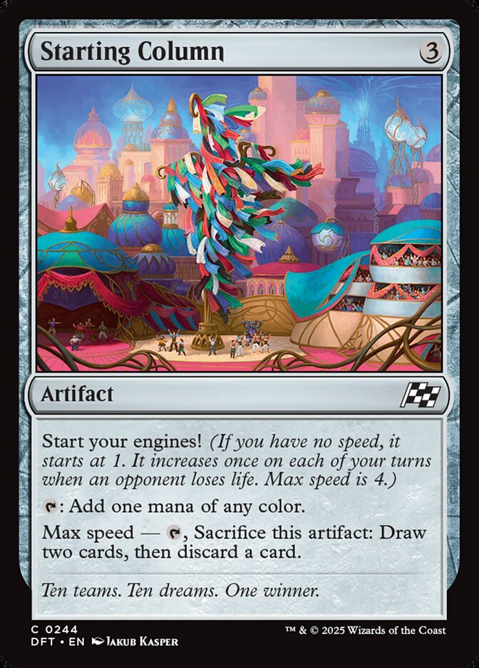 Card Scan of Starting Column | DFT