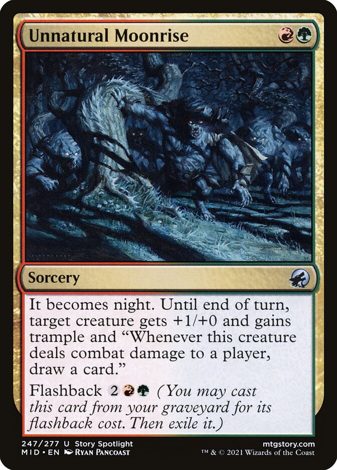 Card Scan of Unnatural Moonrise | MID