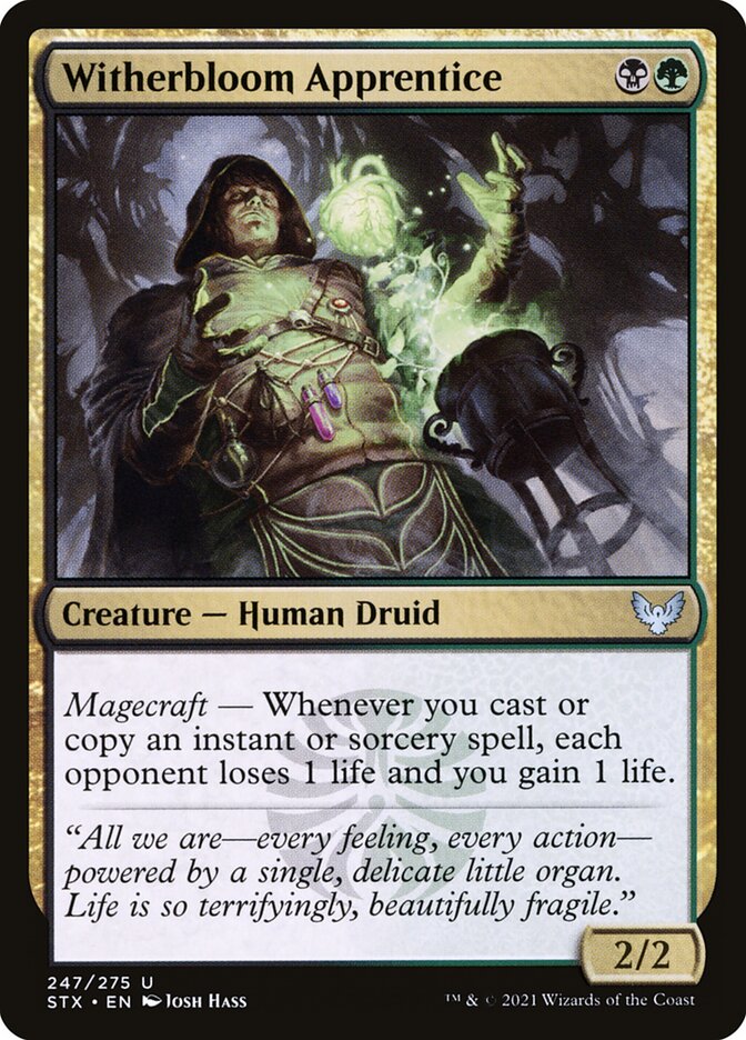 Card Scan of Witherbloom Apprentice | STX