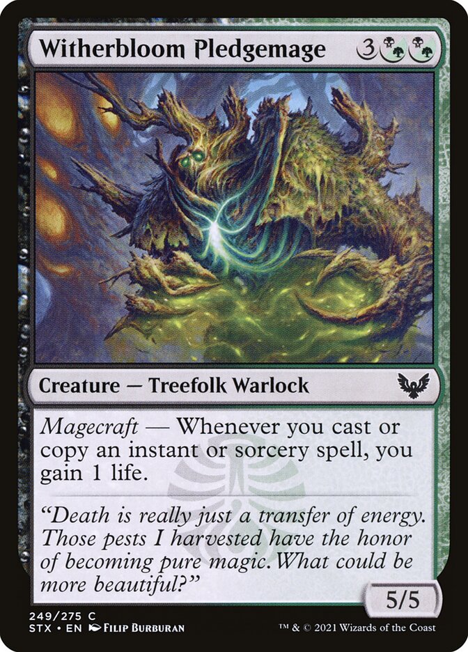 Card Scan of Witherbloom Pledgemage | STX
