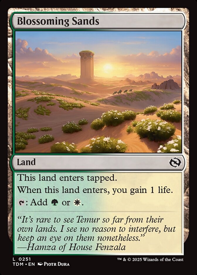 Card Scan of Blossoming Sands | TDM