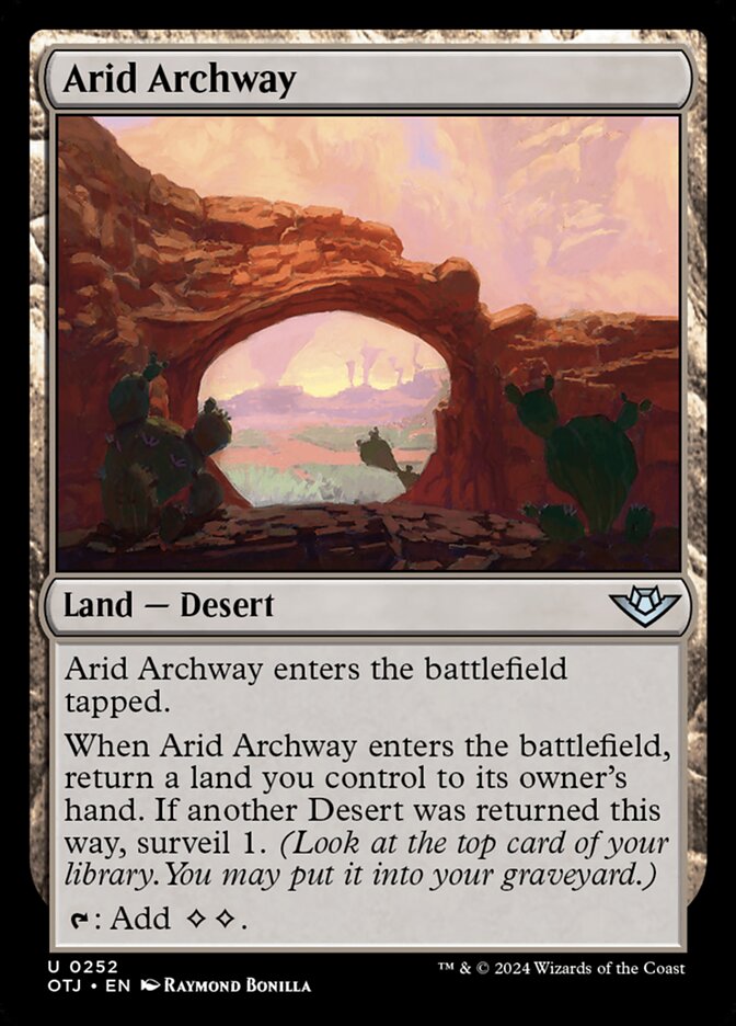 Card Scan of Arid Archway | OTJ
