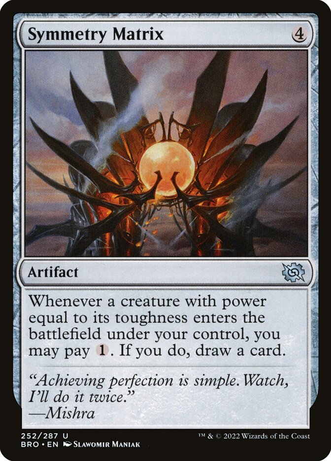 Card Scan of Symmetry Matrix | BRO