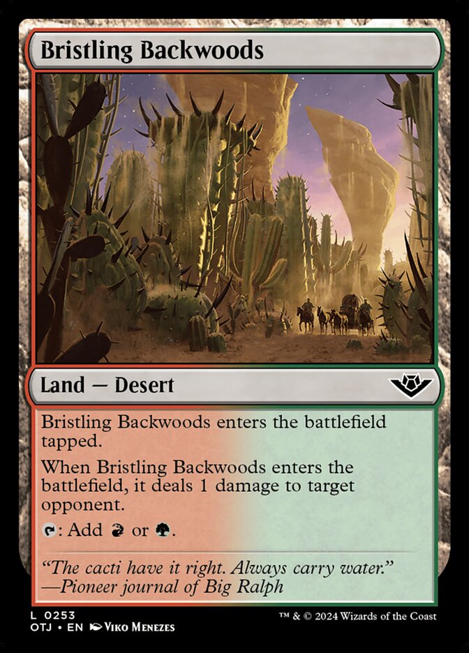 Card Scan of Bristling Backwoods | OTJ