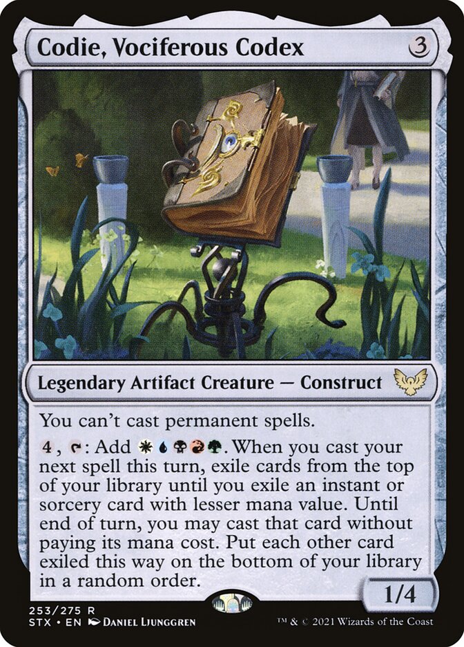 Card Scan of Codie, Vociferous Codex | STX
