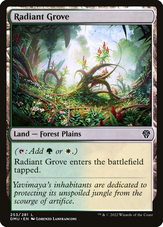 Card Scan of Radiant Grove | DMU